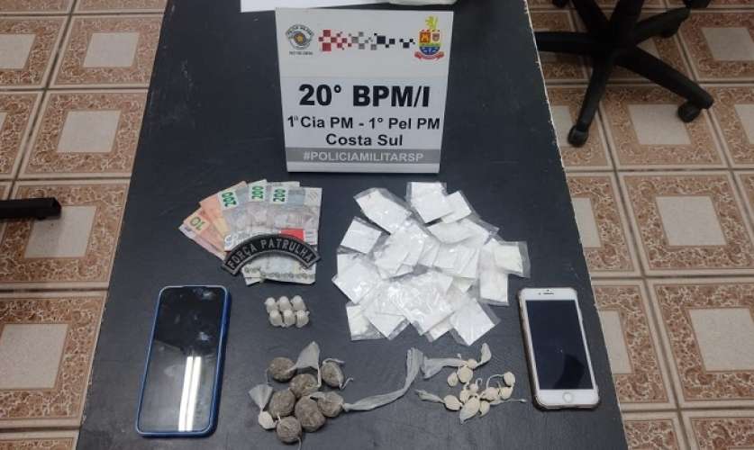 PM prende homem por tráfico de drogas em São Sebastião