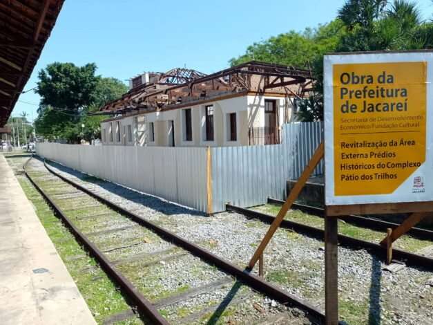 Jacareí realiza obras de revitalização da antiga estação ferroviária