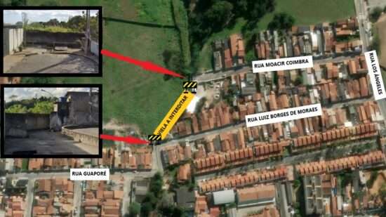 Viela no Jardim Luiza é interditada para obras de drenagem do Córrego Seco em Jacareí