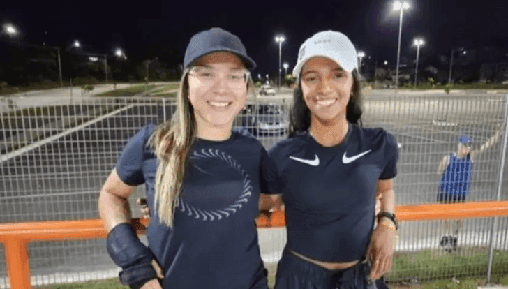 Skatistas Fadinha e Pâmela Rosa treinam na Arena Farma Conde, em São José