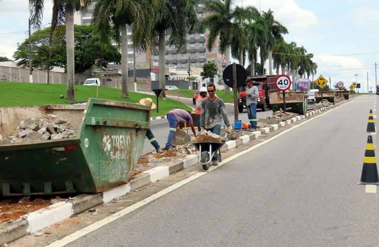 Obras de ciclovia na avenida Nossa Senhora do Bom Sucesso são iniciadas em Pinda