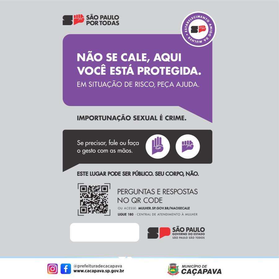 Caçapava informa abertura de inscrição para curso gratuito sobre protocolo “Não se Cale”