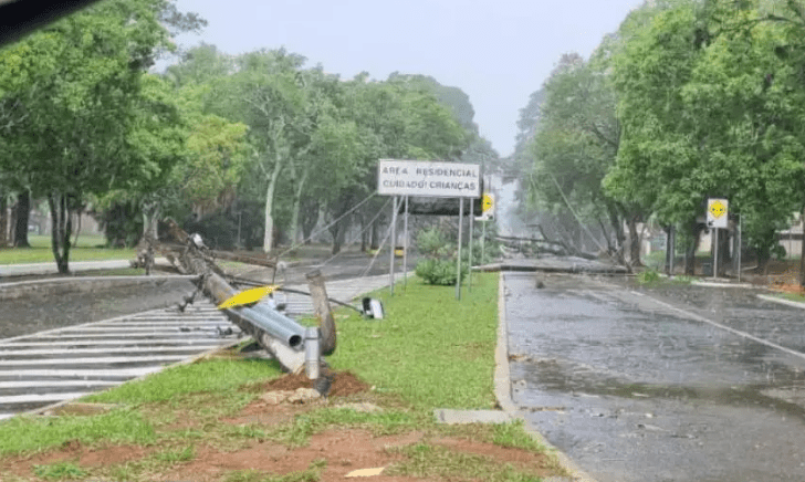 Chuva de granizo deixa moradores sem água, energia e árvores caídas em São José