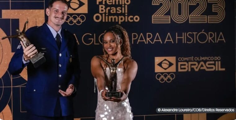 Prêmio Brasil Olímpico coroa Rebeca Andrade e Marcus D’Almeida