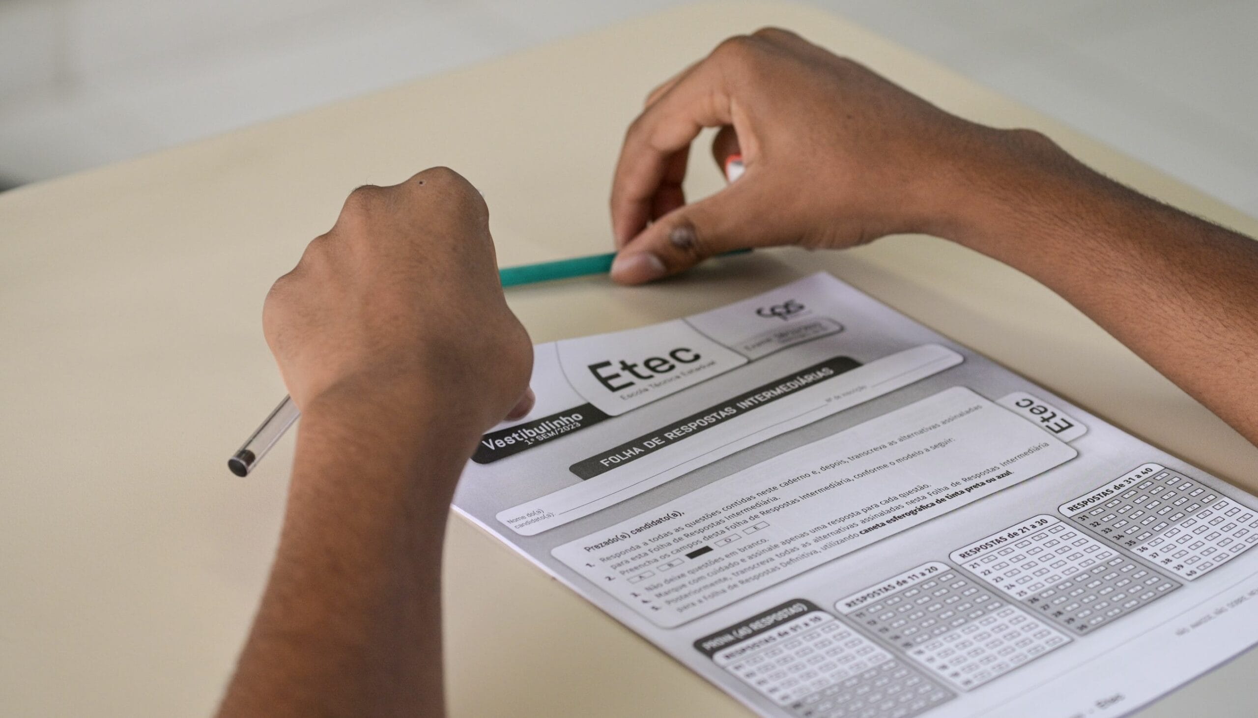 Vestibulinho Etecs acontece neste domingo