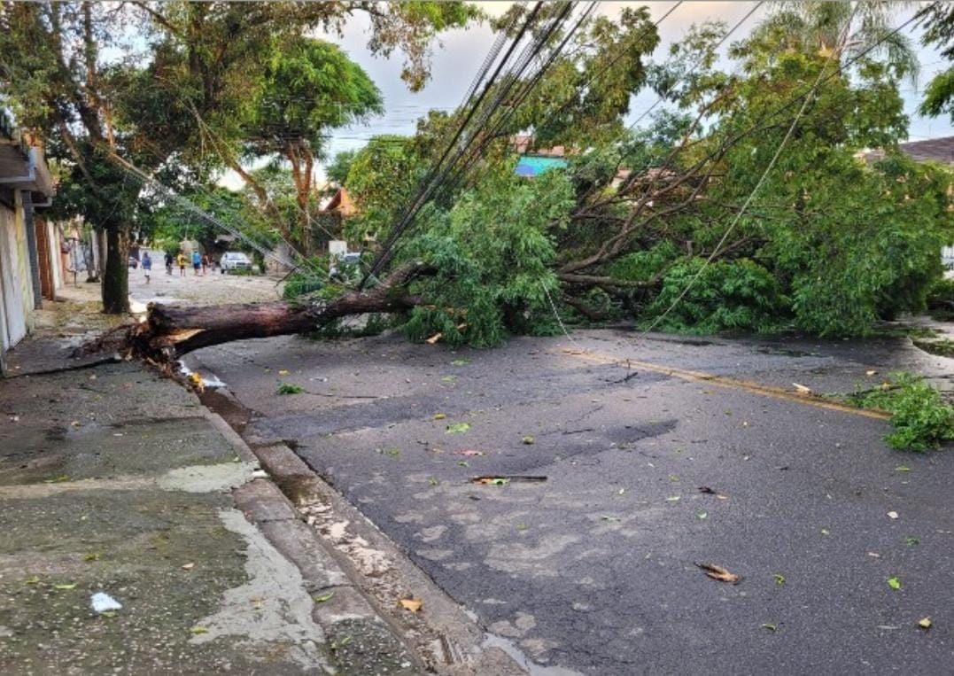 Tempestade de domingo deixa área central de São José às escuras