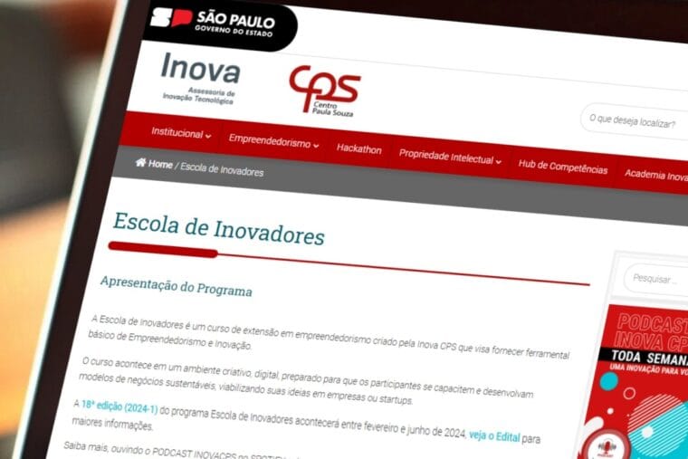 Centro Paula Souza abre inscrições para Escola de Inovadores