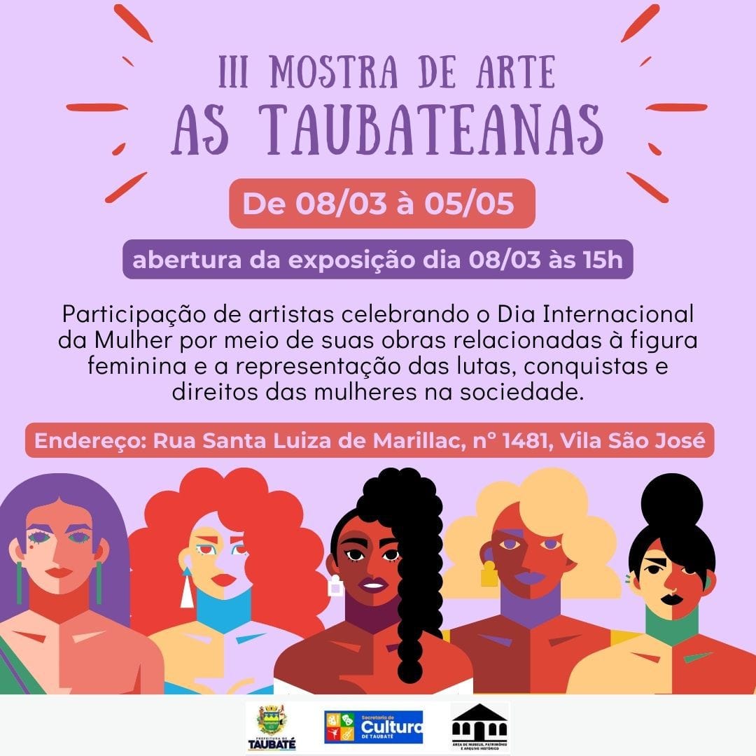 Taubaté lança mostra de arte em comeração ao Dia Internacional da Mulher