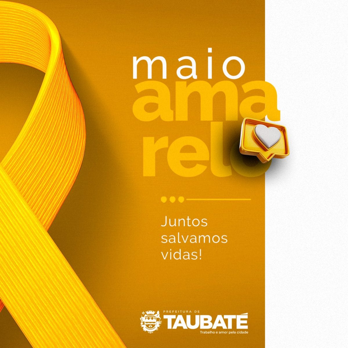 Taubaté lança nesta sexta, 3, a campanha Maio Amarelo