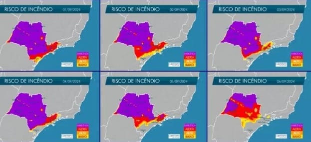 Vale do Paraíba tem alerta máximo para queimadas até quinta-feira (5)