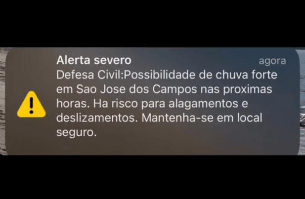 Alerta de chuvas intensas em São José dos Campos gera preocupação