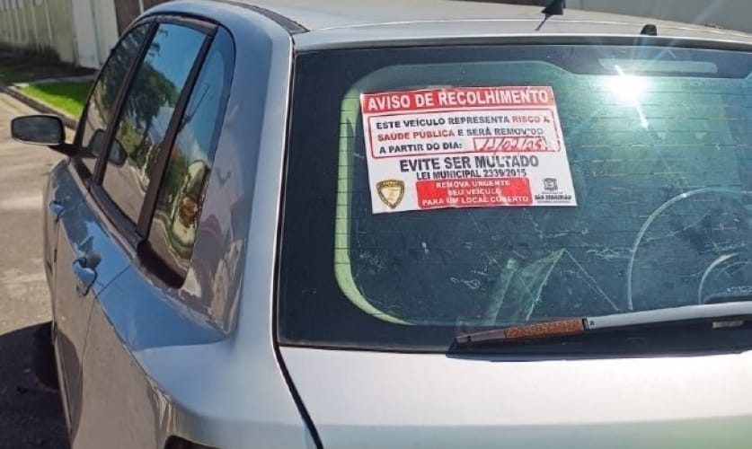 São Sebastião dá prazo para retirada de veículos abandonados nas ruas