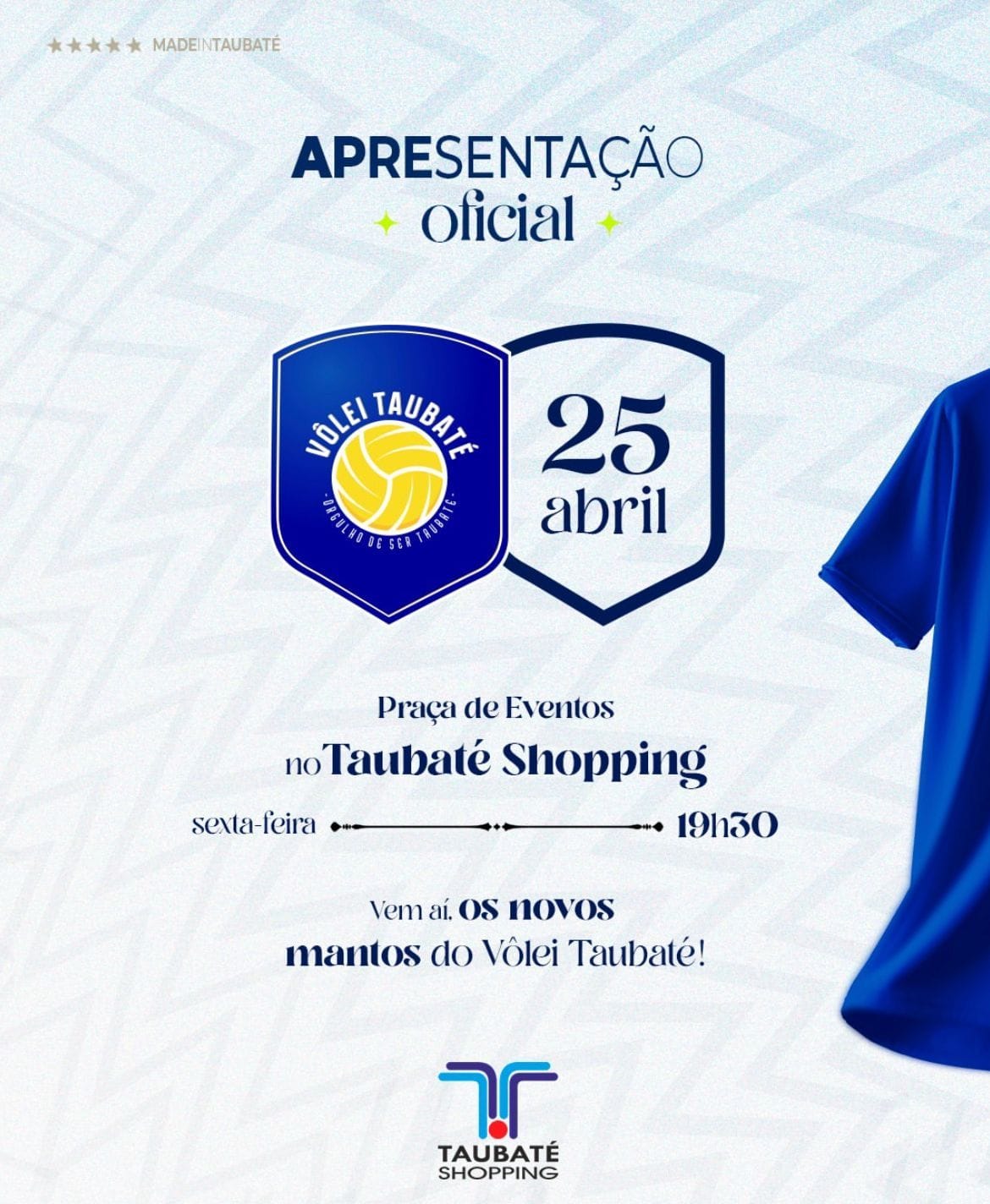 Vôlei Taubaté apresenta elenco e uniformes da temporada 2025 em evento aberto ao público