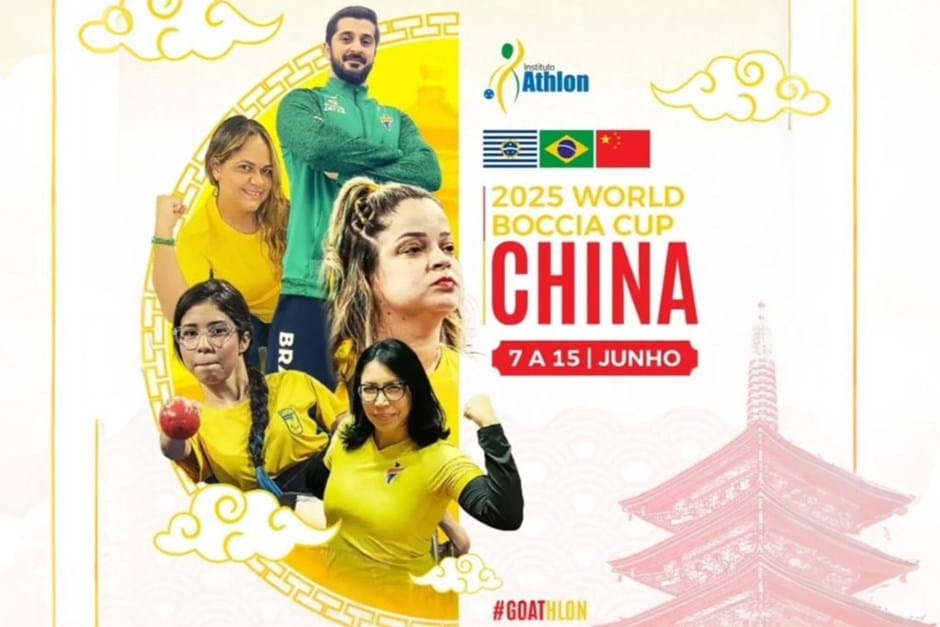Atletas de São José dos Campos representam o Brasil na Copa do Mundo de Bocha em Pequim