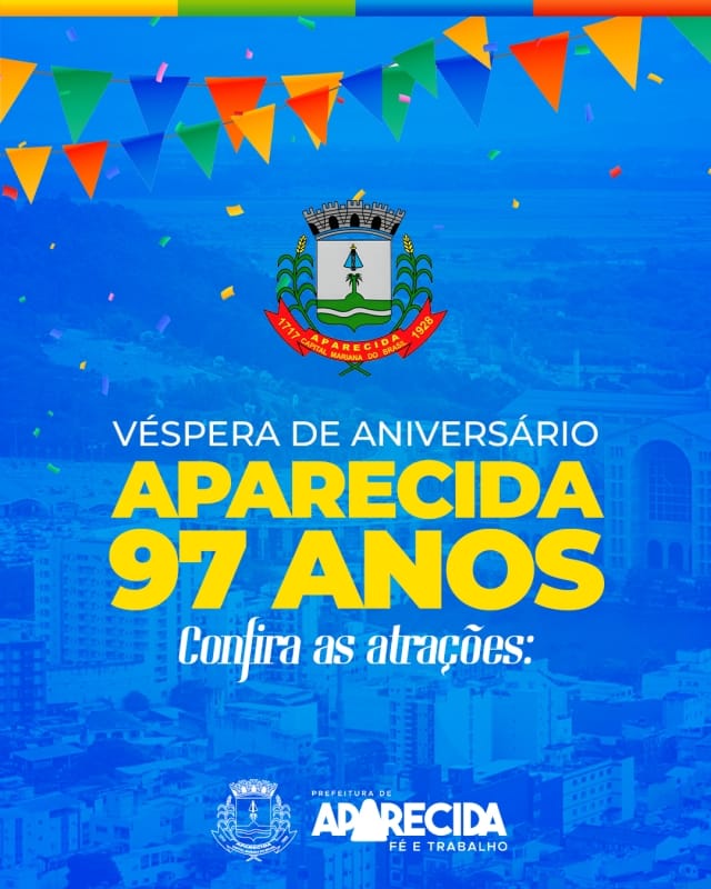 Aparecida comemora 97 anos com programação gratuita, Parada de Natal e show do Negritude Júnior