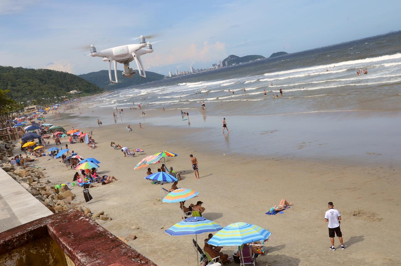Operação Verão Integrada usa 150 drones para reforçar segurança no litoral de São Paulo