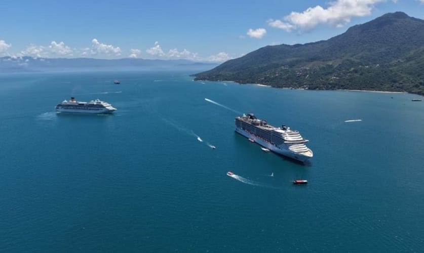 Ilhabela recebe três navios de cruzeiro e espera cerca de 12 mil visitantes até terça-feira
