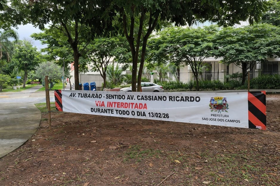 Avenida Tubarão será interditada nesta sexta-feira no Jardim Aquarius, em São José dos Campos