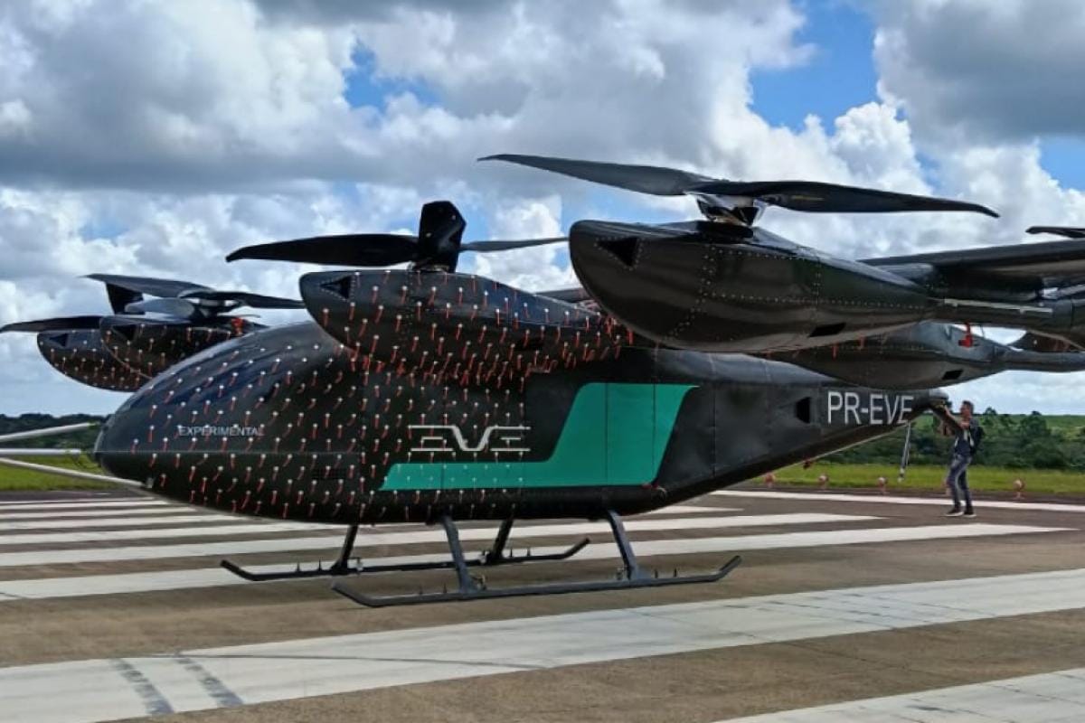 Eve Air Mobility realiza voo de protótipo de “carro voador” em Gavião Peixoto