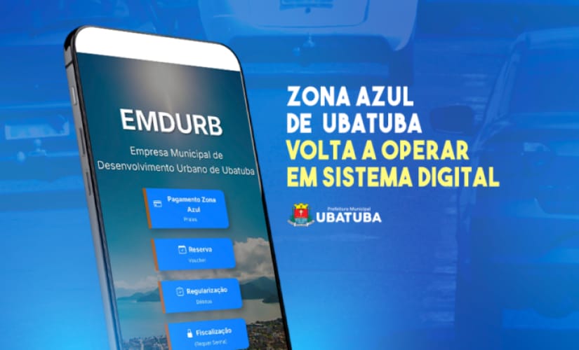Zona Azul de Ubatuba volta a operar com sistema digital e pagamento online