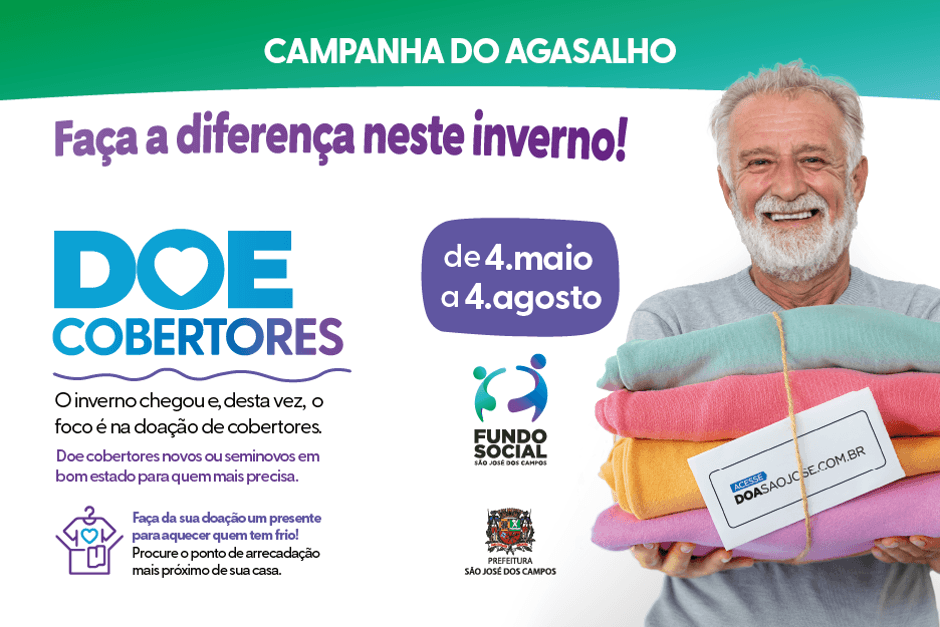 Campanha do Agasalho 2026 arrecada roupas e cobertores para famílias carentes em São José dos Campos