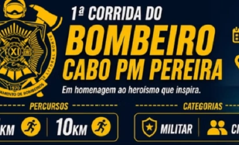 Corpo de Bombeiros realiza primeira corrida do Litoral Norte em julho, em Caraguatatuba