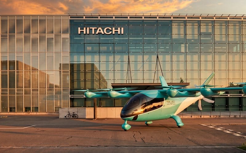Eve e Hitachi fecham parceria para criar “supercarregadores” para os carros voadores da Embraer